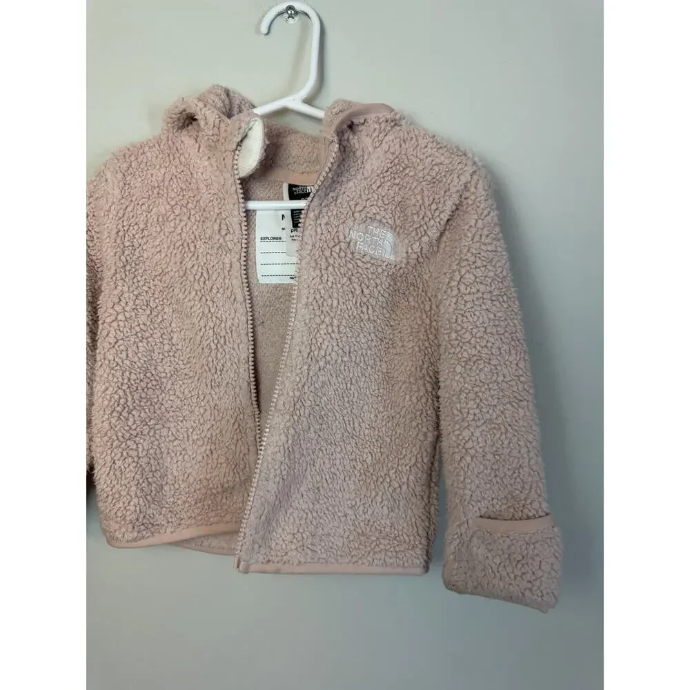 The North Face Baby Girls Hooded Campshire Bear Fleece Pink Jacket Size 12-18